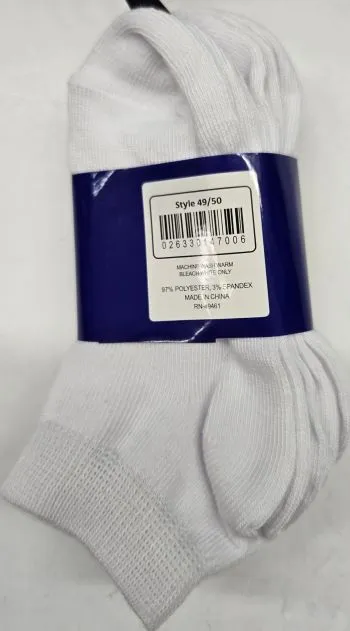 Scottie Jr. -- Children's Polyester Ankle Socks -- 3 Pr. Pk