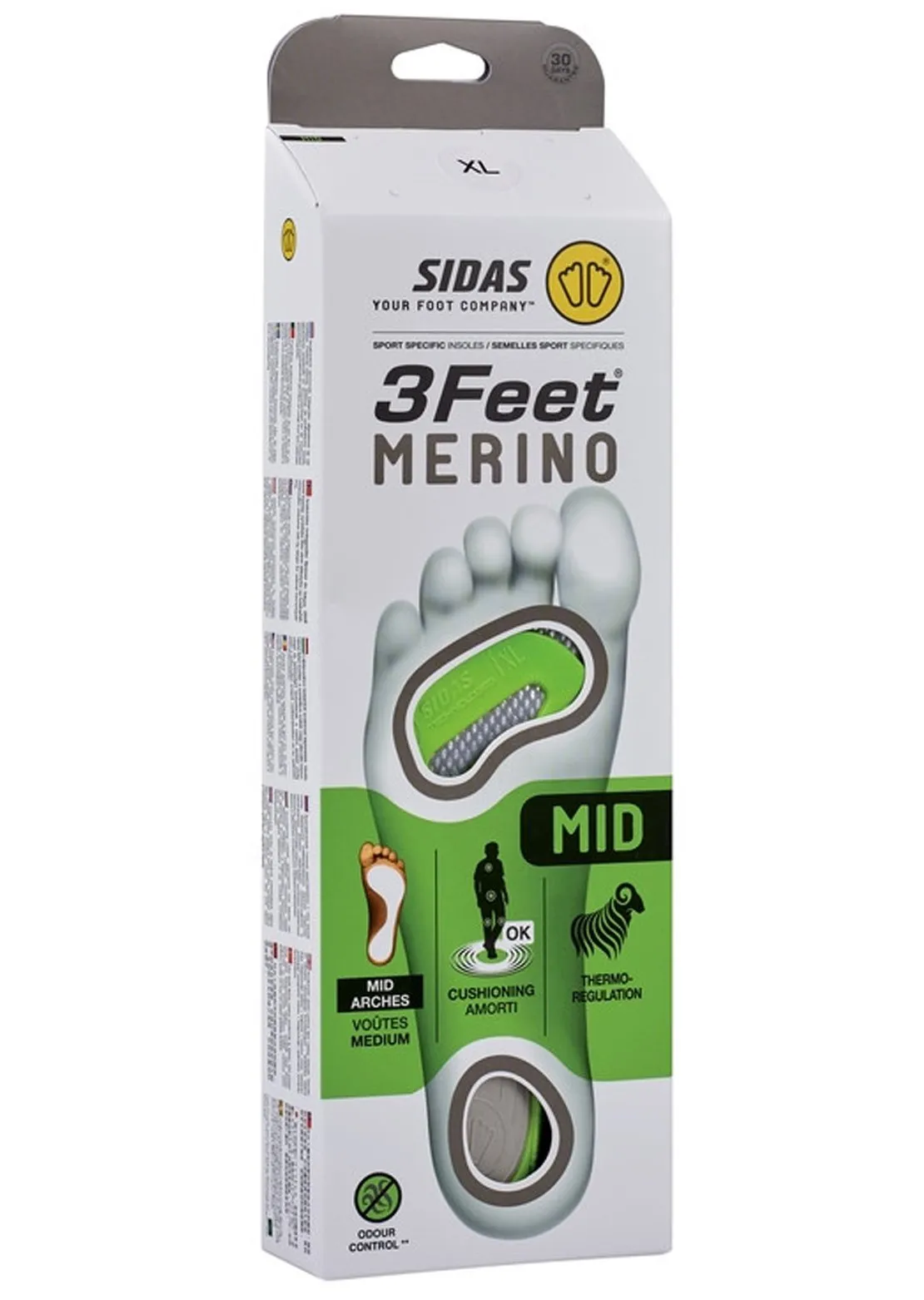 Sidas 3Feet Merino Mid Insoles