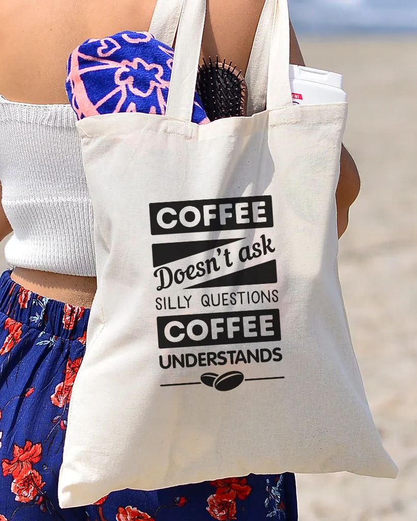 Silly Questions Design - Coffee Shop Tote Bags