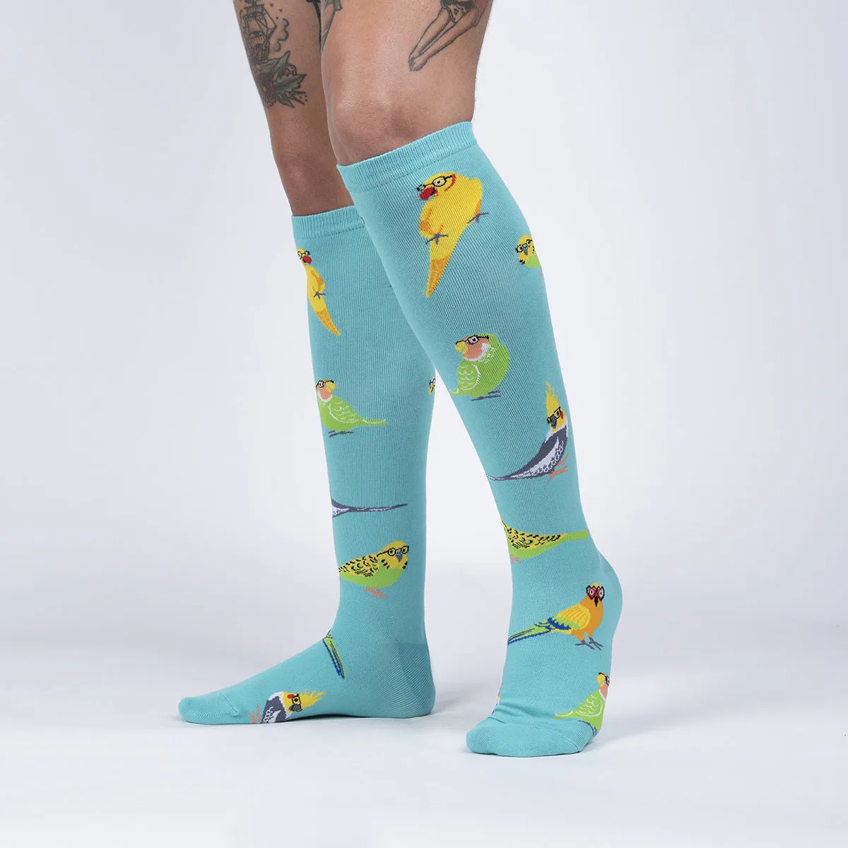 Sock it to Me Pretty Birds Knee High Socks