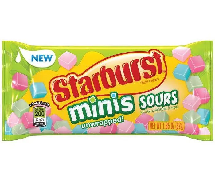 Starburst Mini's Sours 1.85 oz. Bags