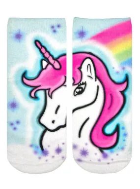 Unicorn Dreams Airbrush Ankle Socks