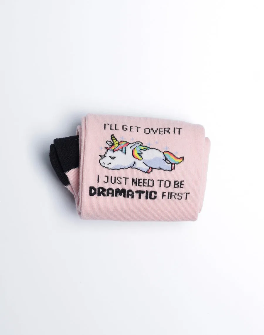 Women's I Just Need To Be Dramatic First Unicorn Crew Socks